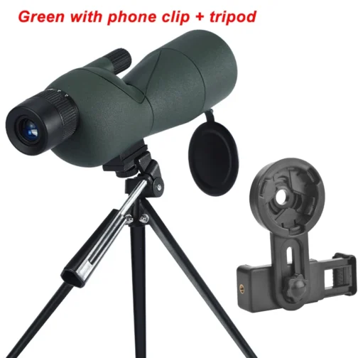 Telescopio Monocular de alta potencia, lente prisma ED Bak4 para acampar al aire libre, observación de aves y caza, 25-75x60 - AliExpress 18 - Color : full set